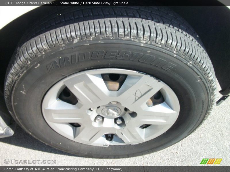 Stone White / Dark Slate Gray/Light Shale 2010 Dodge Grand Caravan SE