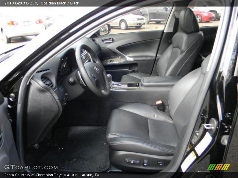 Obsidian Black / Black 2010 Lexus IS 250