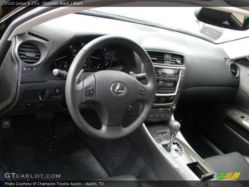 Obsidian Black / Black 2010 Lexus IS 250