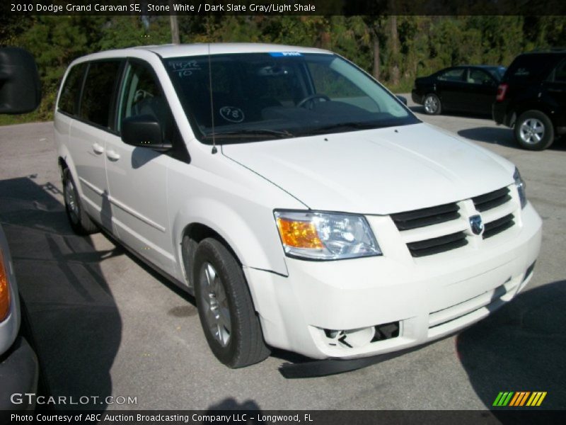 Stone White / Dark Slate Gray/Light Shale 2010 Dodge Grand Caravan SE