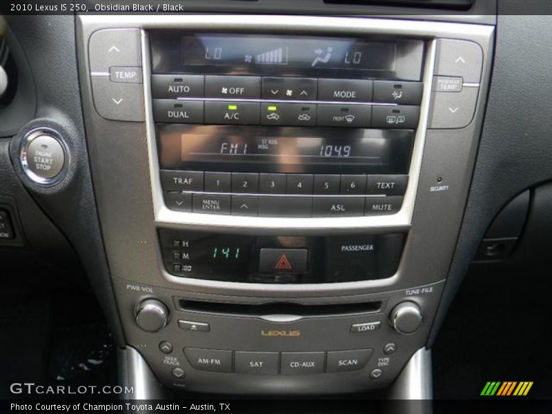 Obsidian Black / Black 2010 Lexus IS 250