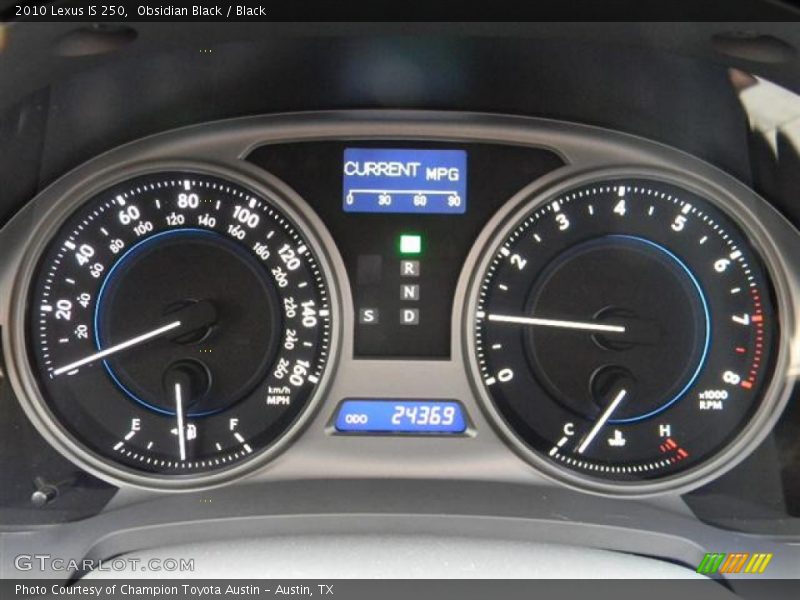 Obsidian Black / Black 2010 Lexus IS 250