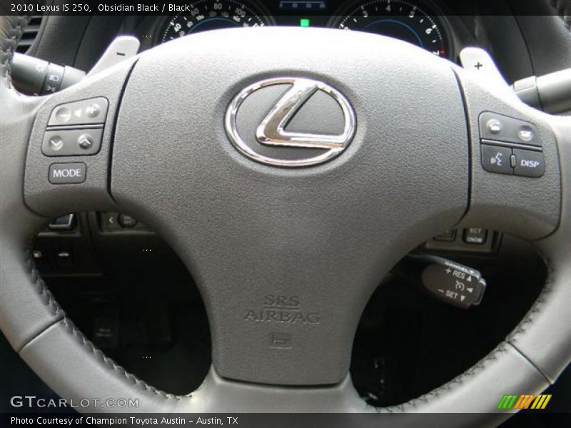 Obsidian Black / Black 2010 Lexus IS 250