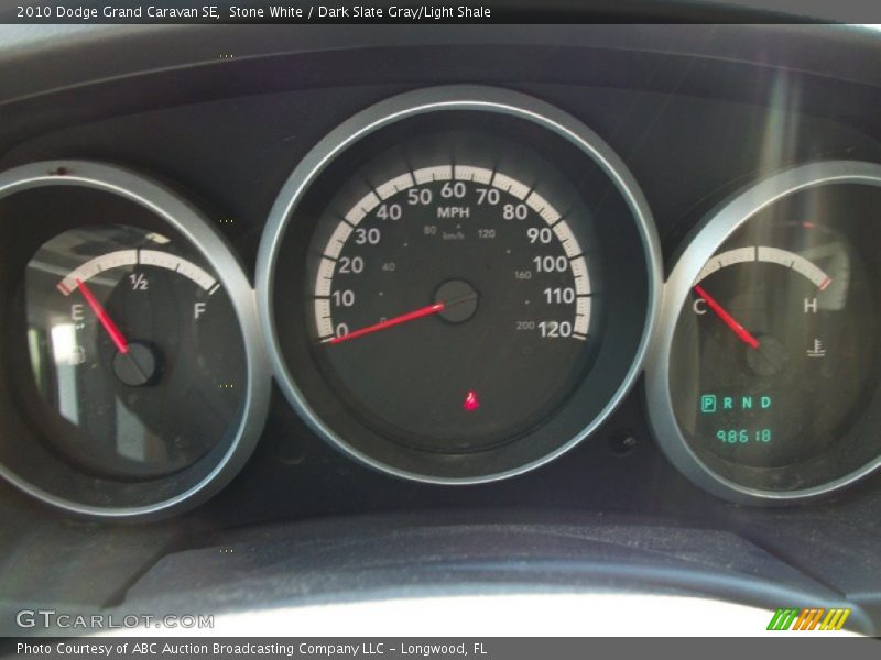 Stone White / Dark Slate Gray/Light Shale 2010 Dodge Grand Caravan SE