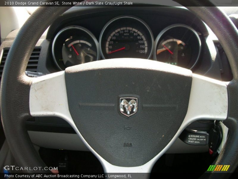 Stone White / Dark Slate Gray/Light Shale 2010 Dodge Grand Caravan SE