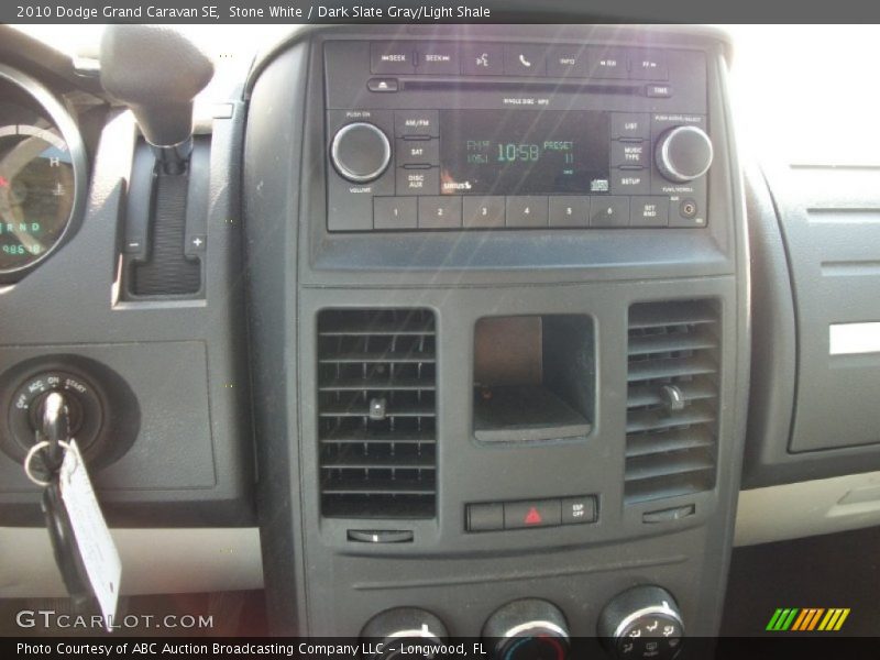 Stone White / Dark Slate Gray/Light Shale 2010 Dodge Grand Caravan SE