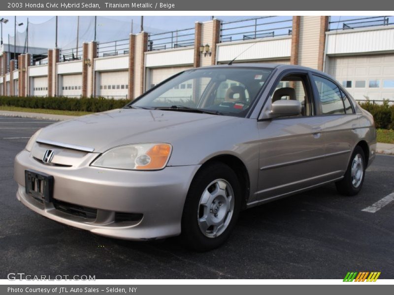 Titanium Metallic / Beige 2003 Honda Civic Hybrid Sedan