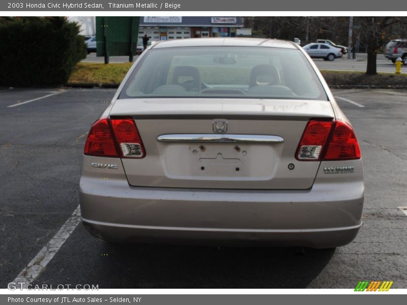 Titanium Metallic / Beige 2003 Honda Civic Hybrid Sedan