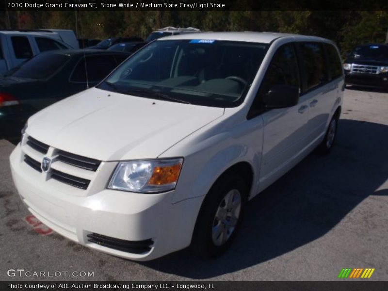 Stone White / Medium Slate Gray/Light Shale 2010 Dodge Grand Caravan SE