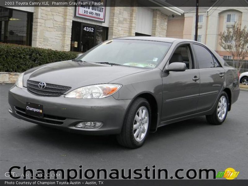 Phantom Gray Pearl / Taupe 2003 Toyota Camry XLE