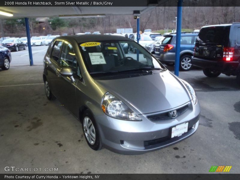 Storm Silver Metallic / Black/Grey 2008 Honda Fit Hatchback