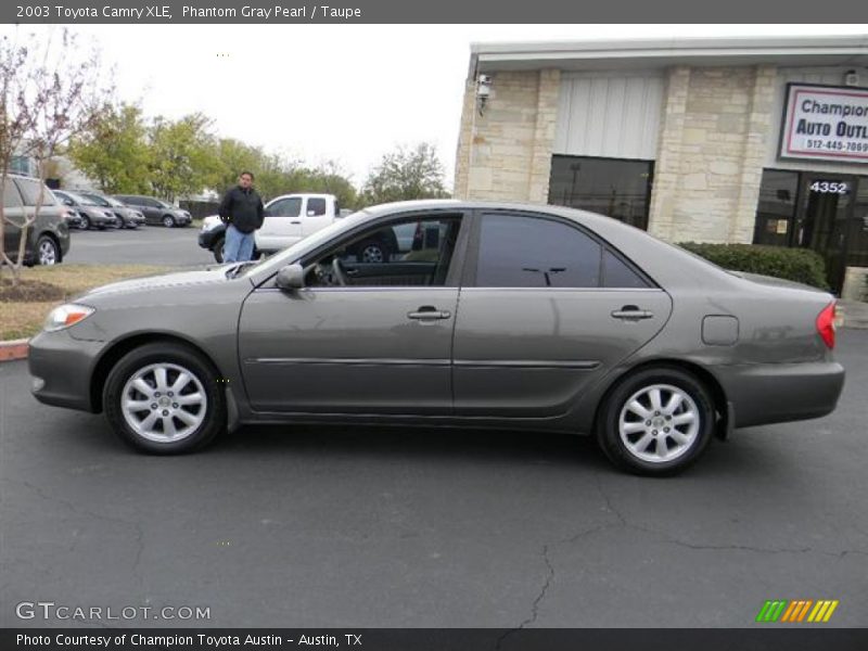 Phantom Gray Pearl / Taupe 2003 Toyota Camry XLE