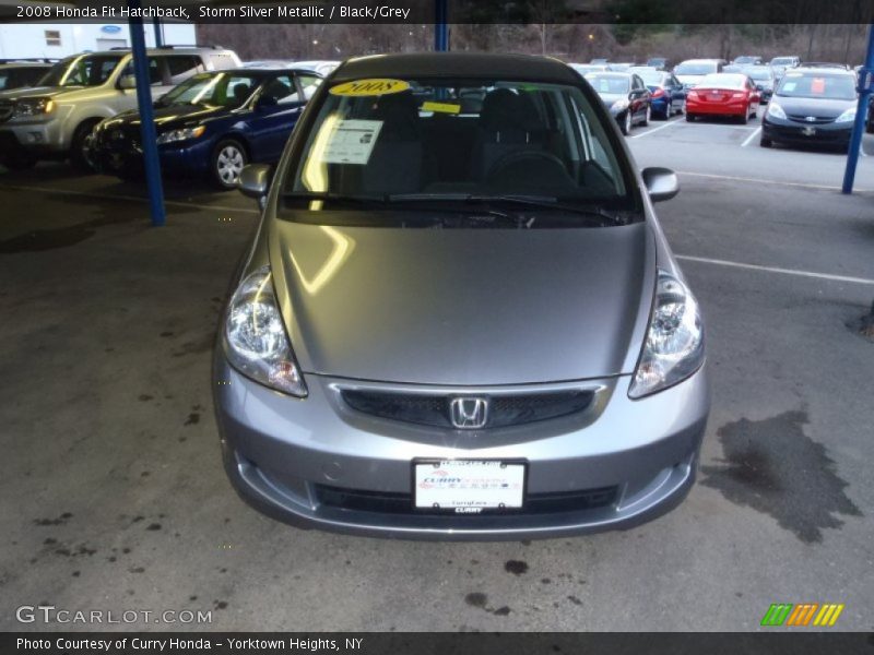 Storm Silver Metallic / Black/Grey 2008 Honda Fit Hatchback