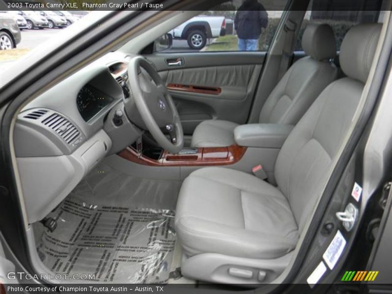 Phantom Gray Pearl / Taupe 2003 Toyota Camry XLE