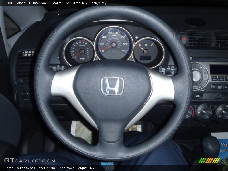 Storm Silver Metallic / Black/Grey 2008 Honda Fit Hatchback