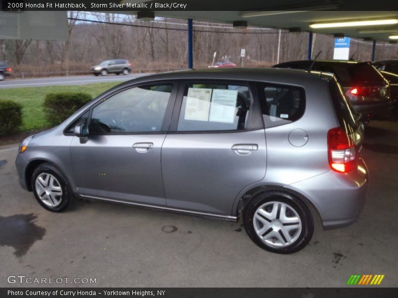 Storm Silver Metallic / Black/Grey 2008 Honda Fit Hatchback