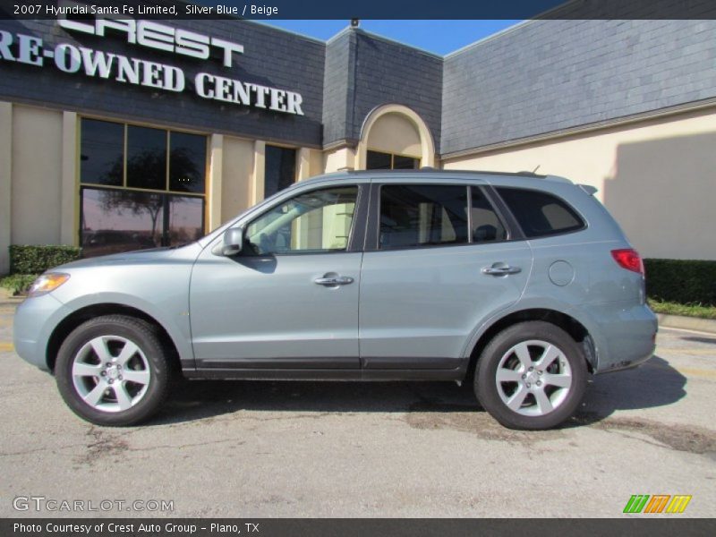 Silver Blue / Beige 2007 Hyundai Santa Fe Limited