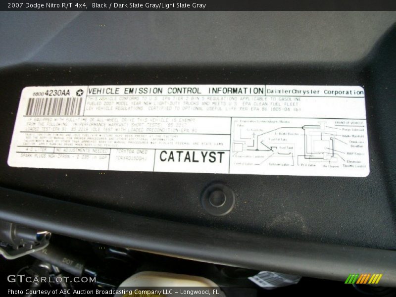 Black / Dark Slate Gray/Light Slate Gray 2007 Dodge Nitro R/T 4x4