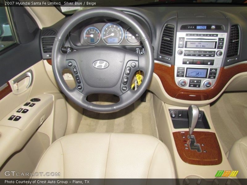 Silver Blue / Beige 2007 Hyundai Santa Fe Limited
