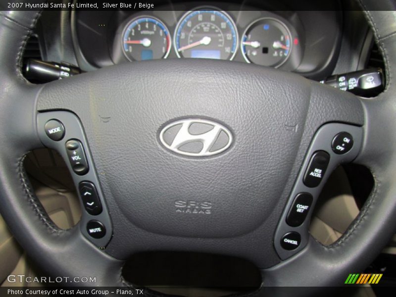 Silver Blue / Beige 2007 Hyundai Santa Fe Limited