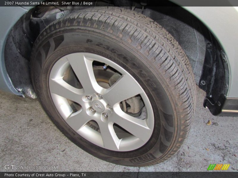 Silver Blue / Beige 2007 Hyundai Santa Fe Limited