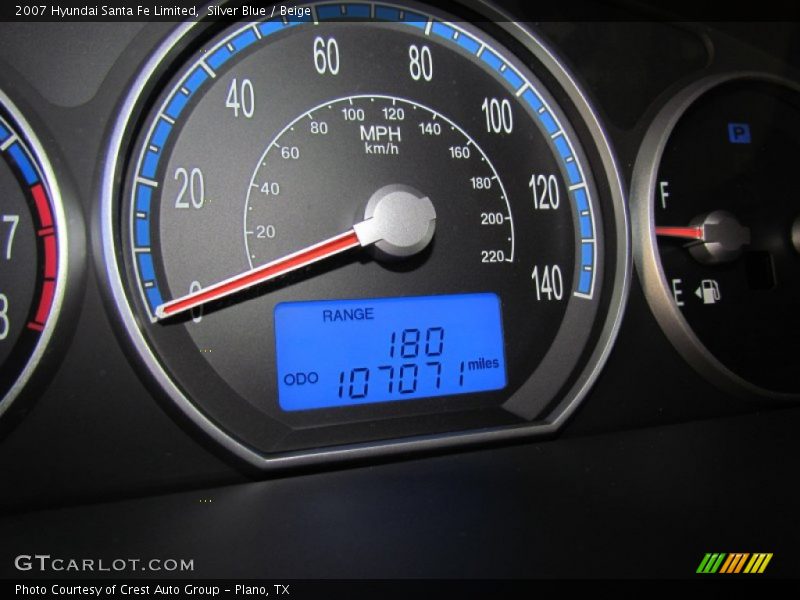 Silver Blue / Beige 2007 Hyundai Santa Fe Limited