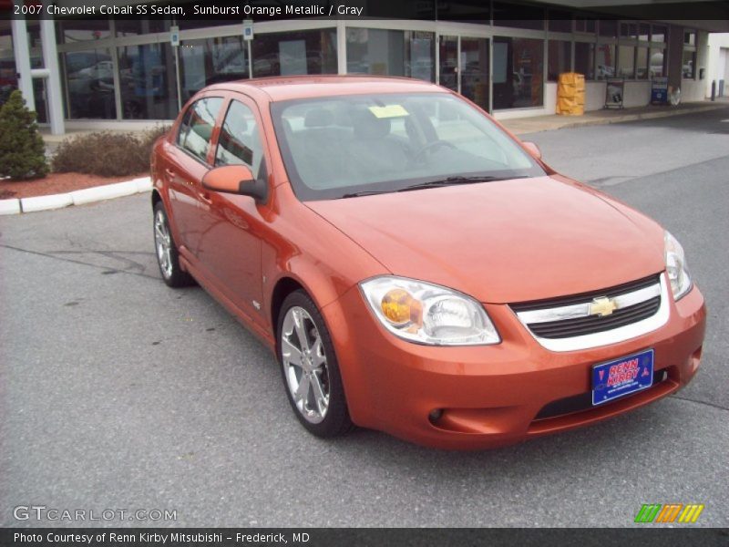Sunburst Orange Metallic / Gray 2007 Chevrolet Cobalt SS Sedan