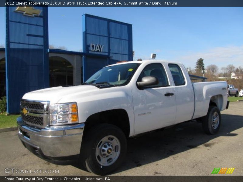 Summit White / Dark Titanium 2012 Chevrolet Silverado 2500HD Work Truck Extended Cab 4x4