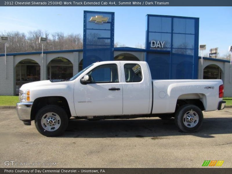 Summit White / Dark Titanium 2012 Chevrolet Silverado 2500HD Work Truck Extended Cab 4x4