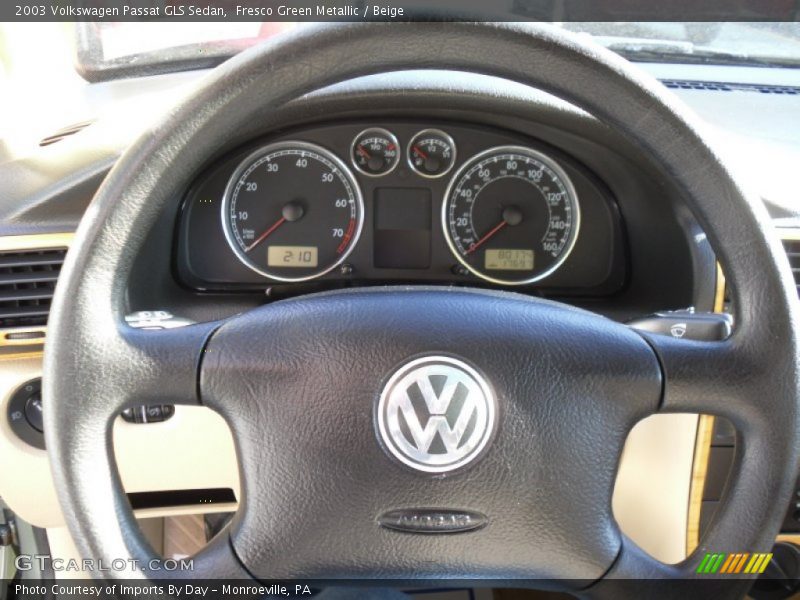 Fresco Green Metallic / Beige 2003 Volkswagen Passat GLS Sedan
