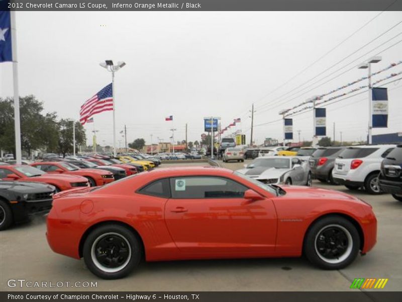 Inferno Orange Metallic / Black 2012 Chevrolet Camaro LS Coupe