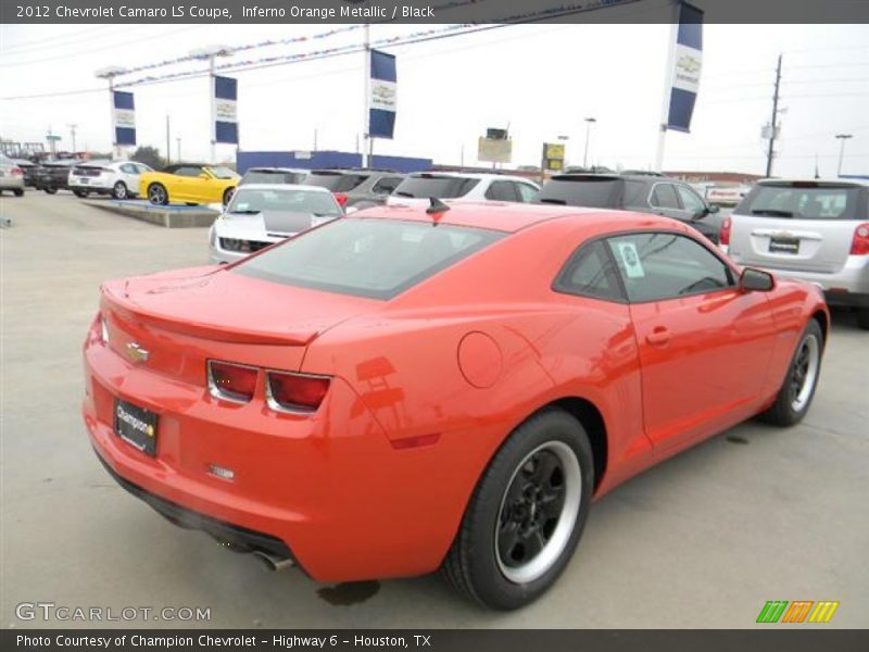 Inferno Orange Metallic / Black 2012 Chevrolet Camaro LS Coupe