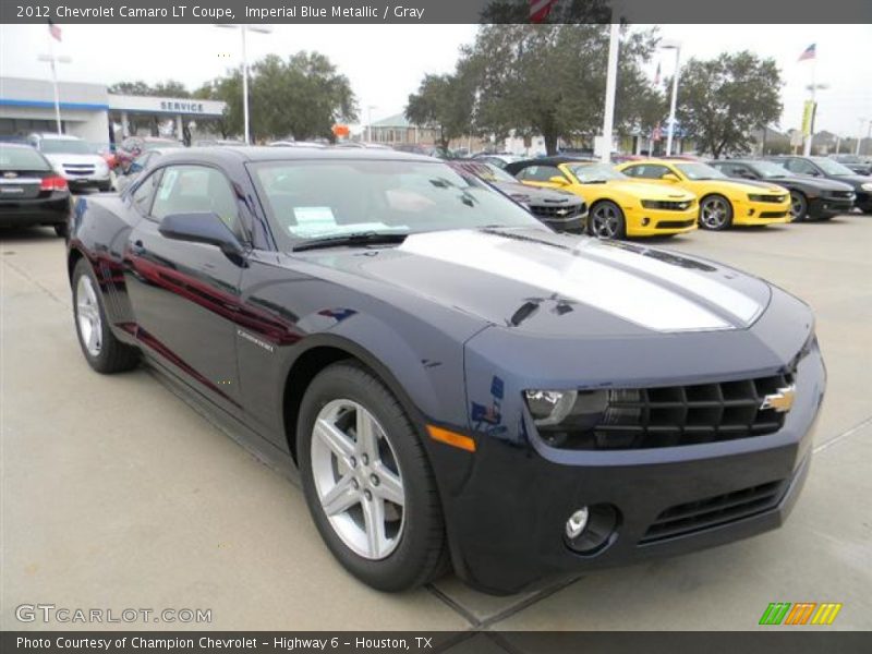 Imperial Blue Metallic / Gray 2012 Chevrolet Camaro LT Coupe