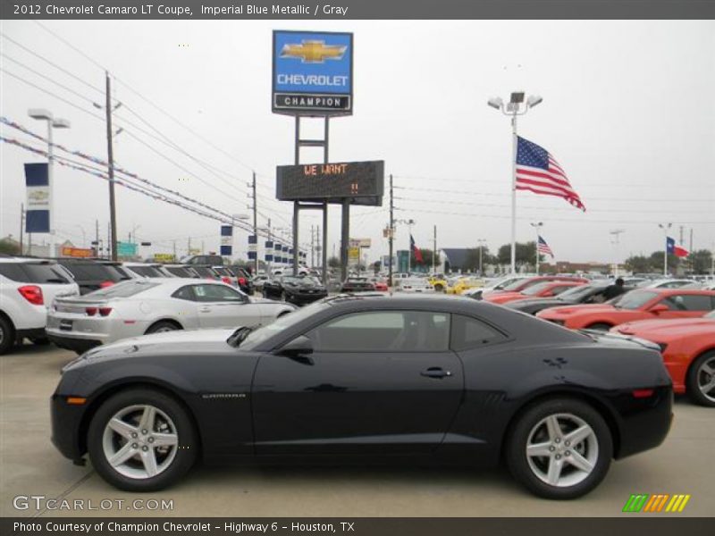 Imperial Blue Metallic / Gray 2012 Chevrolet Camaro LT Coupe