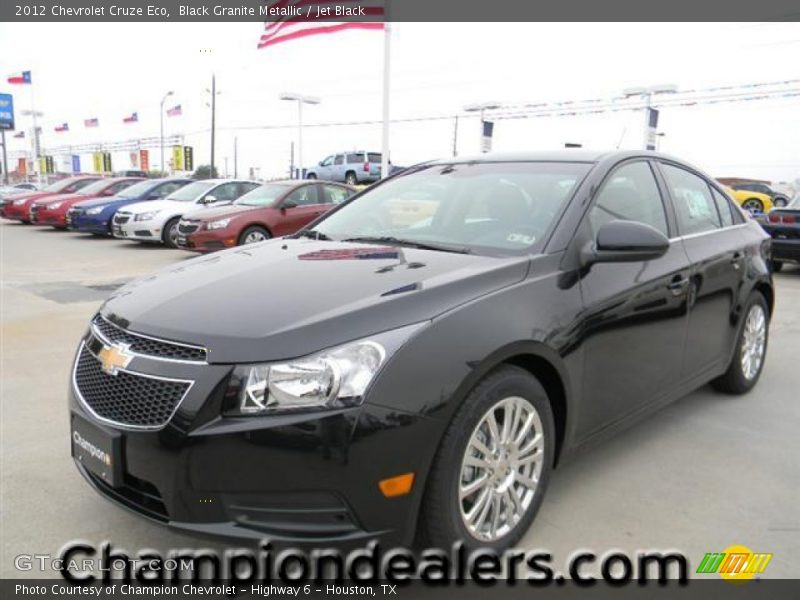 Black Granite Metallic / Jet Black 2012 Chevrolet Cruze Eco