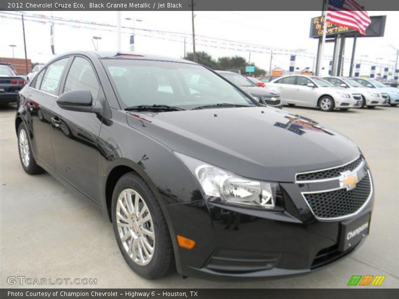 Black Granite Metallic / Jet Black 2012 Chevrolet Cruze Eco
