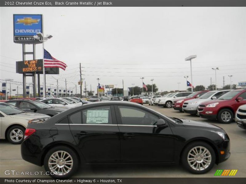 Black Granite Metallic / Jet Black 2012 Chevrolet Cruze Eco