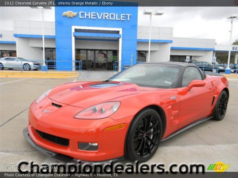 Inferno Orange Metallic / Ebony 2012 Chevrolet Corvette ZR1