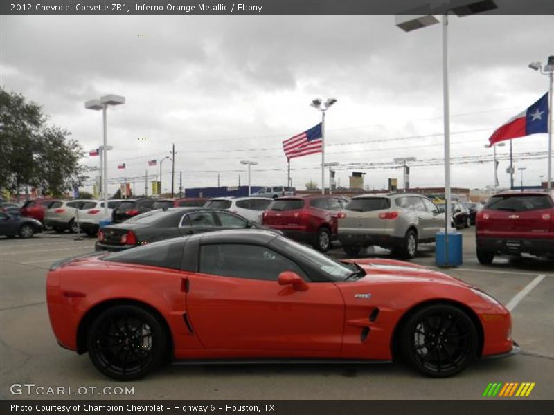 Inferno Orange Metallic / Ebony 2012 Chevrolet Corvette ZR1