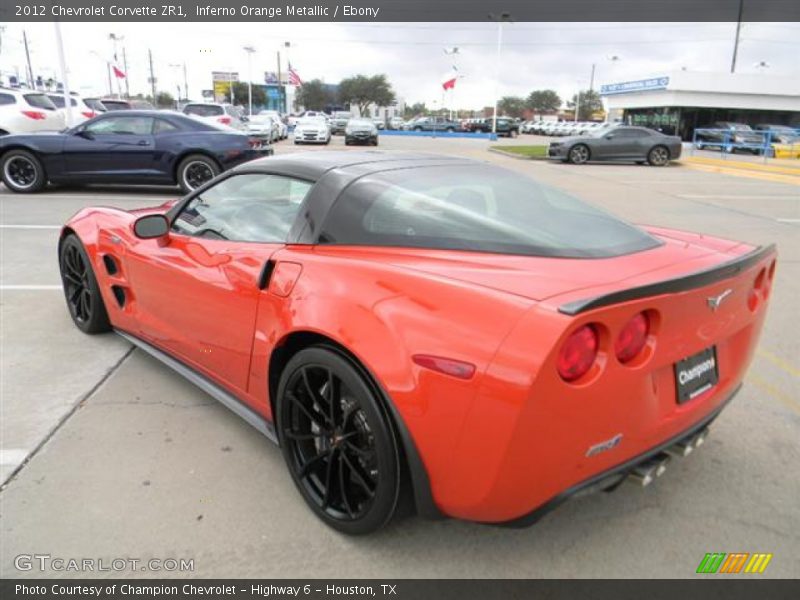 Inferno Orange Metallic / Ebony 2012 Chevrolet Corvette ZR1