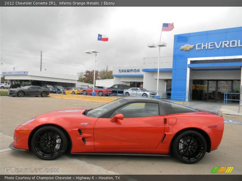 Inferno Orange Metallic / Ebony 2012 Chevrolet Corvette ZR1