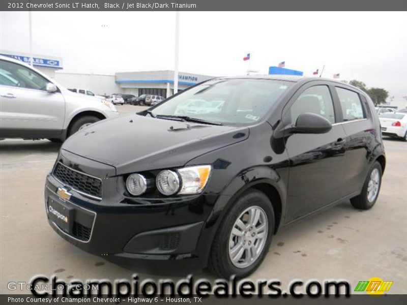 Black / Jet Black/Dark Titanium 2012 Chevrolet Sonic LT Hatch
