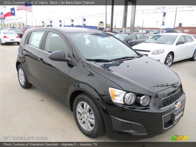 Black / Jet Black/Dark Titanium 2012 Chevrolet Sonic LT Hatch