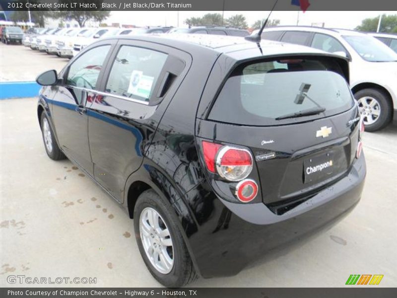 Black / Jet Black/Dark Titanium 2012 Chevrolet Sonic LT Hatch
