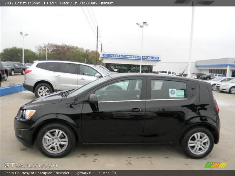 Black / Jet Black/Dark Titanium 2012 Chevrolet Sonic LT Hatch