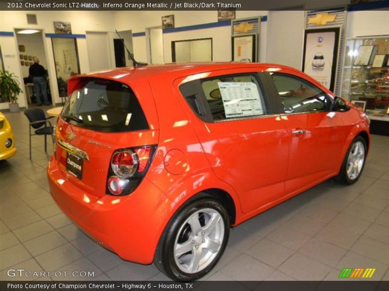 Inferno Orange Metallic / Jet Black/Dark Titanium 2012 Chevrolet Sonic LTZ Hatch