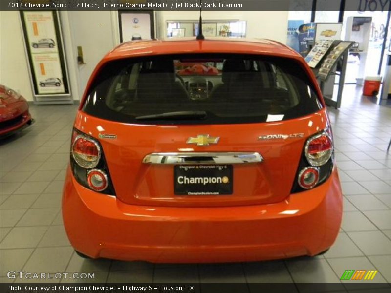 Inferno Orange Metallic / Jet Black/Dark Titanium 2012 Chevrolet Sonic LTZ Hatch