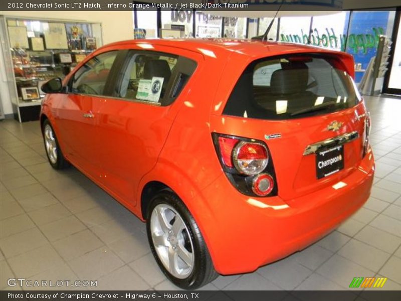 Inferno Orange Metallic / Jet Black/Dark Titanium 2012 Chevrolet Sonic LTZ Hatch