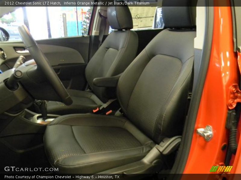 Inferno Orange Metallic / Jet Black/Dark Titanium 2012 Chevrolet Sonic LTZ Hatch