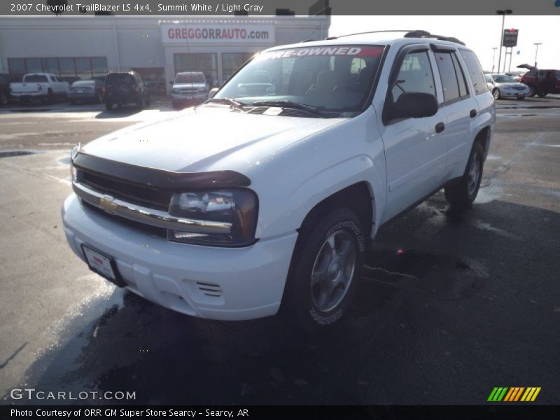 Summit White / Light Gray 2007 Chevrolet TrailBlazer LS 4x4